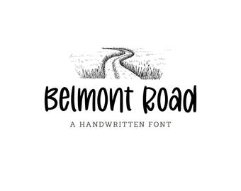 Belmont Road Font | Cricut Font, Planner Font, Handwritten Font, Cute Font, Pretty Font, Typeface, Procreate Font, Teacher Font, Notes Font