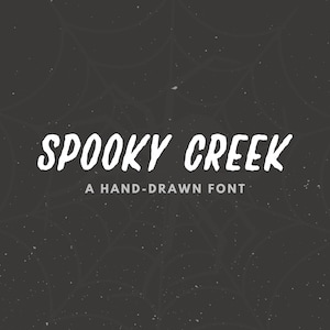 Spooky Creek Schriftart | Cricut-Schrift, Einladungsschrift, Handgezeichnete Schrift, Gruselige Schrift, Halloween-Schrift, Schrift, Procreate-Schrift, Tropfschrift, Slimy