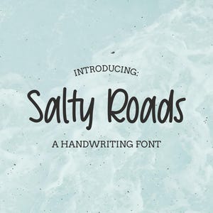Police Salty Roads | Police d'écriture manuscrite, police Cricut, police mignonne, jolie police, police de caractères, police Procreate, police de prise de notes, police de l'agenda