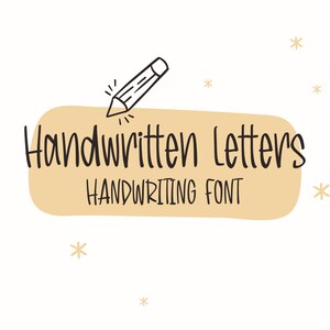 Fonte de caligrafia de letras manuscritas | download digital instantâneo | Tipo de letra do alfabeto | projectos de utilização comercial | Fonte de digitação | fonte fofa