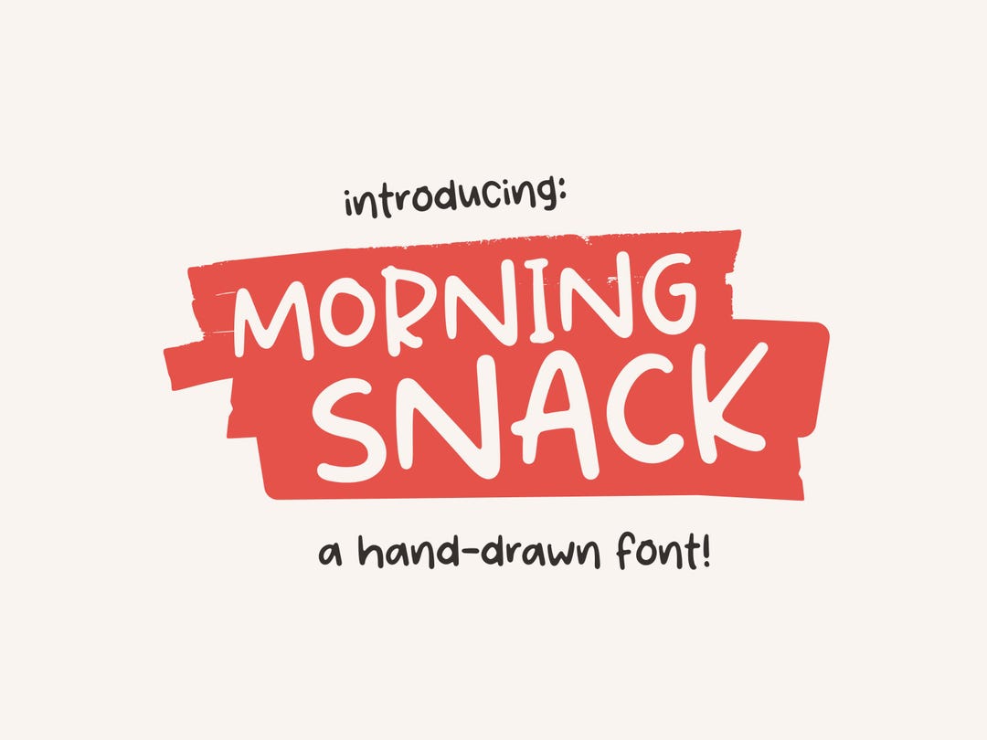 Morning Snack Font | Cricut Font, Handwritten Font, Hand-drawn Font ...