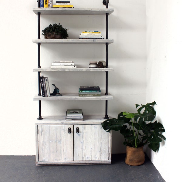 Letty Reclaimed Scaffolding Shelves With Reclaimed Vintage Ladder Rung ...