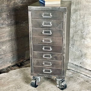 Antique Double Stack Wooden Flat File Cabinet with Hairpin Legs –  Industrial Artifacts