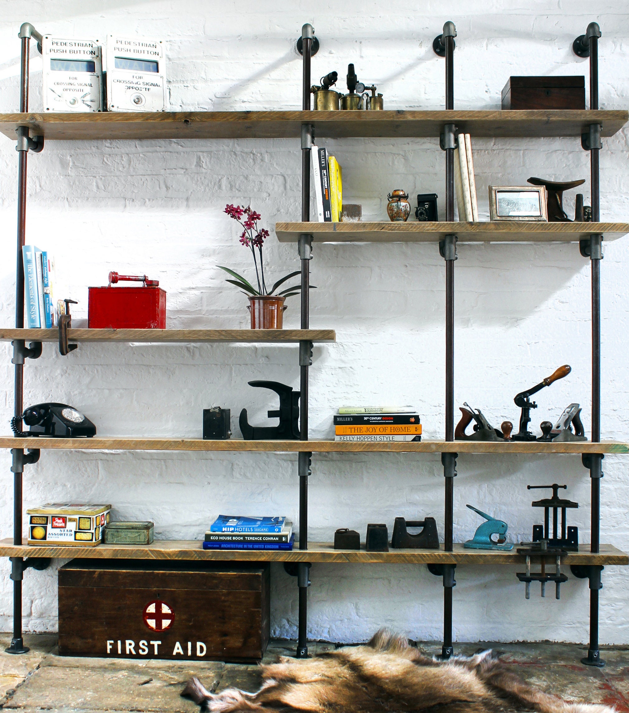WoodbellmuIndustrial Pipe Shelving Wall MountedWall Shelf Unit