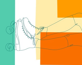 Patines, Patines, Roller Derby, vibración de los años 70, Roller Girl, Skate Girl, 8x10, Arte de pared