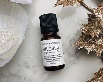 Vitality Essential Oil Blend - Energizing Aromatherapy Oil Blend - Invigorating Oils