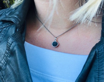 Minimalist Lava Stone Necklace - Stainless Steel Diffuser Necklace