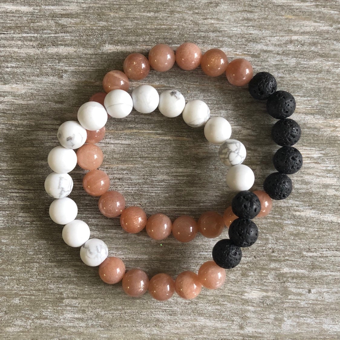 White howlite shop diffuser bracelet