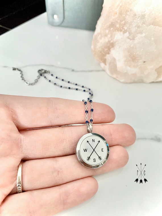 Stainless Steel Aromatherapy Locket - Essential Oil Necklace