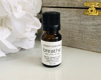 Breathe Essential Oil Blend - Respiratory Aid - Aromatherapy Oils for Cold & Flu Season