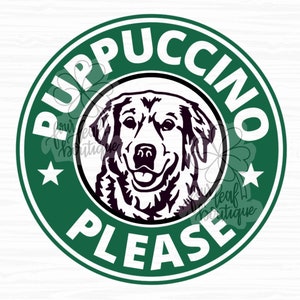 Puppuccino Golden Retreiver Pup Cup SVG PNG