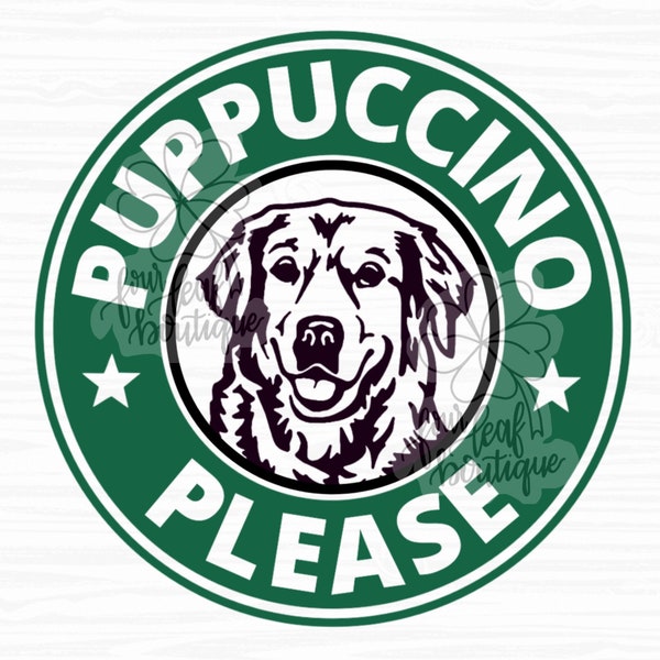 Puppuccino Golden Retreiver Pup Cup SVG PNG