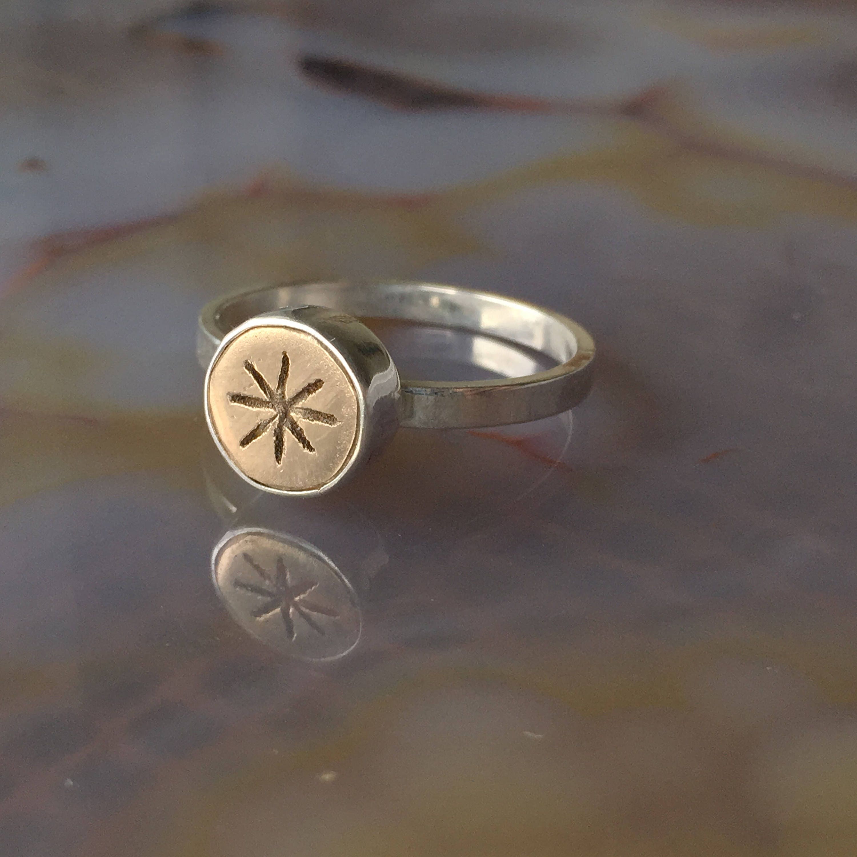 Bronze Starburst Ring - Etsy