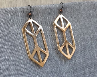 Bronze Geometric earrings