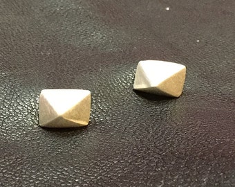 Rectangular 4-sided Silver Pyramid Studs