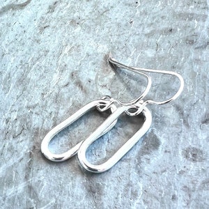 Silver Paperclip Earring, Sterling Silver Link, 1 or 2 or 3 Large Paperclip Link, Modern Earring, Long Paperclip Earring, Minimalism Silver