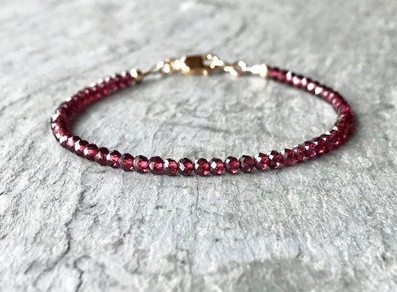 Etsy garnet best sale bracelet