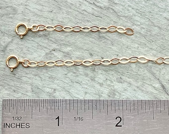 Gold Filled Extender Chain, Necklace Extender, Make Necklace Longer, Add Chain Links, Clip on Chain to Lengthen My Necklace, Extension