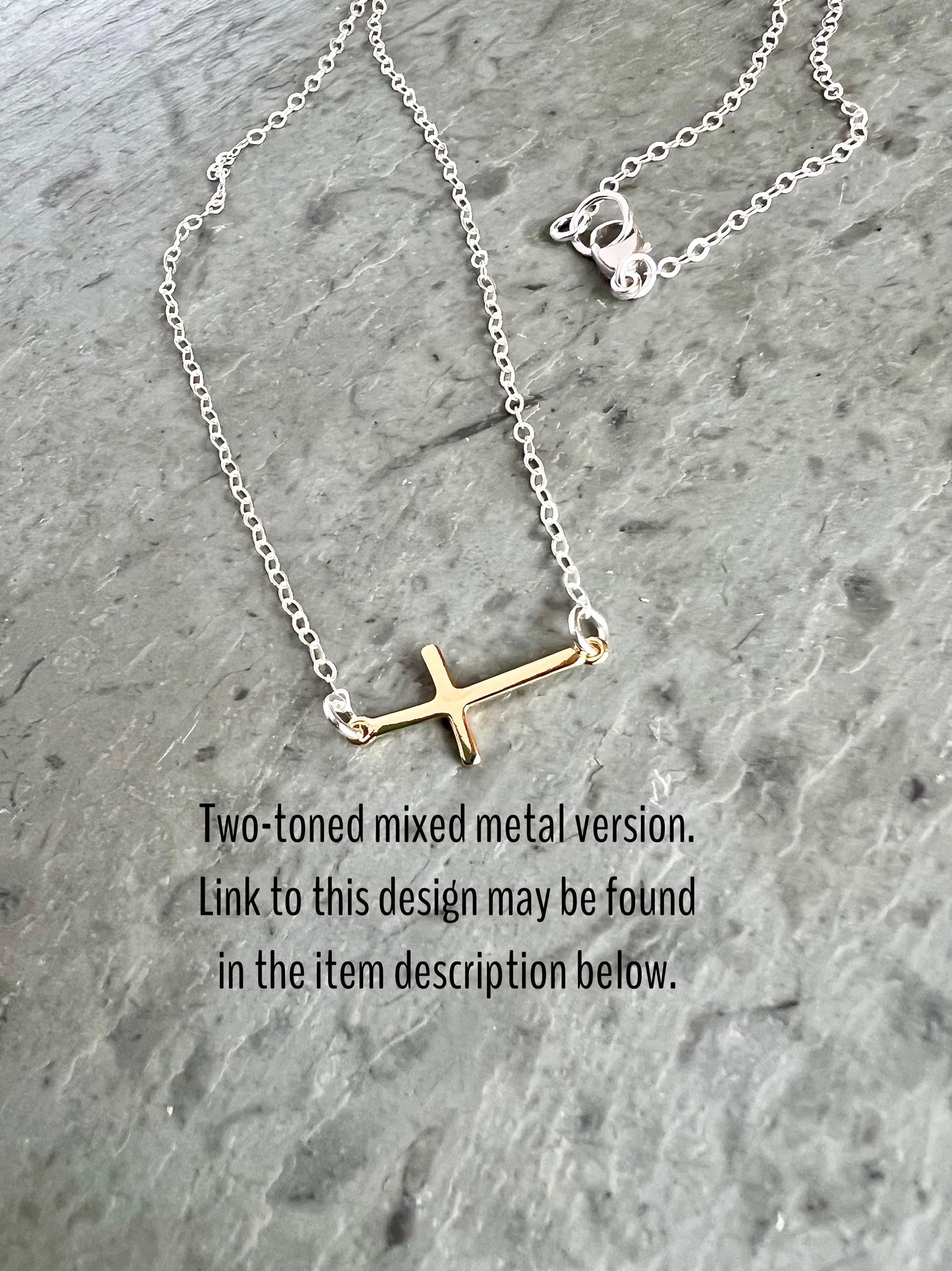 Collier Croix Double Pour Femmes Collier Pendentif Croix Plaqué Or 14K Y2K Collier Croix En