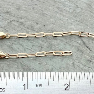 Gold Filled Extender Chain, Necklace Extender, Make Necklace Longer, Add Rectangle Links, Add Paperclip Chain to Lengthen My Necklace, Layer
