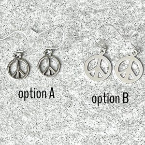 【BLACKPURPLE】23FW★ silver925 Signity symbol earrings Peace Sign Earrings, Sterling Silver, Peace Symbol Charm