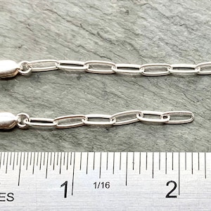 Sterling Silver Extender Chain, Necklace Extender, Make Necklace Longer, Add Rectangle Links, Add Chain to Lengthen My Paperclip Necklace