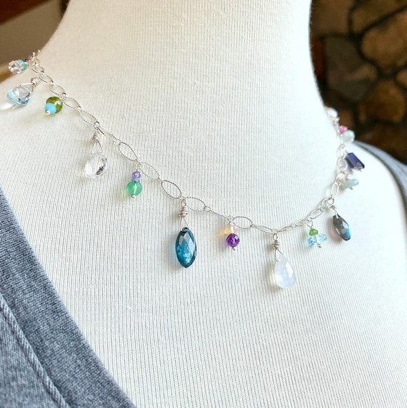 【STONEHENgE】Silver Material Water Drop Necklace SC25A36E Amazon.com: SVODEA Teardrop Moonstone Necklace for Women 925