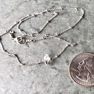 Herkimer Diamond Necklace Sterling Silver Chain Herkimer - Etsy
