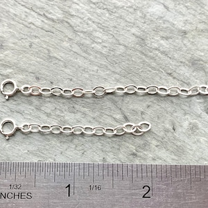 Sterling Silver Extender Chain, Necklace Extender, Make Necklace Longer, Add Chain Links, Clip on Chain to Lengthen My Necklace, Extension