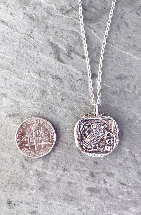 Athena owl coin necklace hotsell