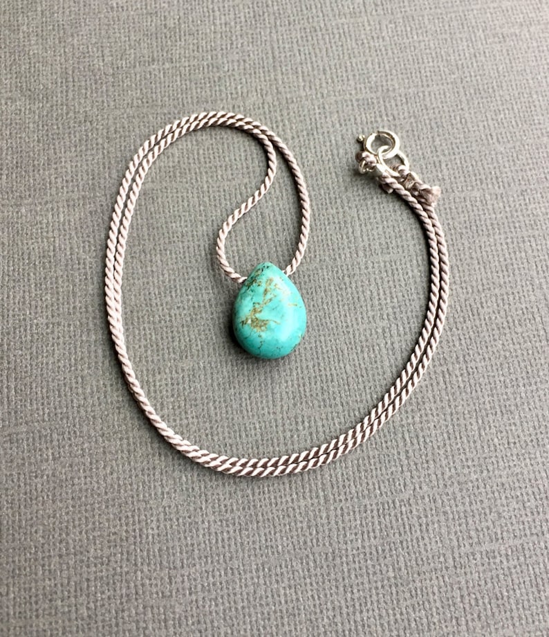 Silk Cord Necklace Floating Gemstone Gemstone Necklace Etsy