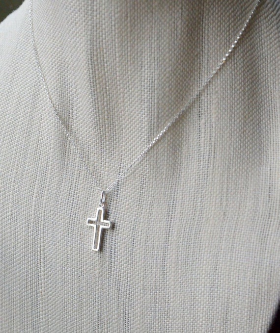 Silver Small Crosses Mini Cross Charms Beads Cross Pendants 