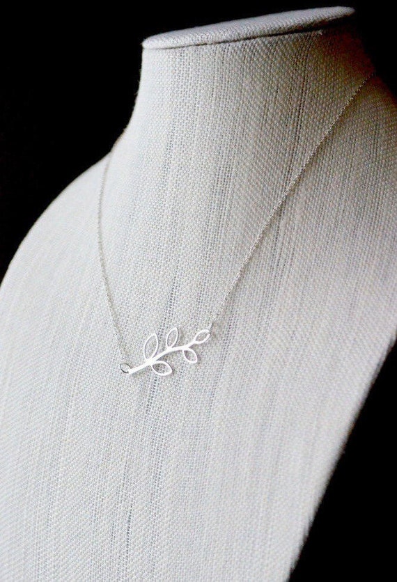 Silver open leaf necklace Silver open leaf necklace
