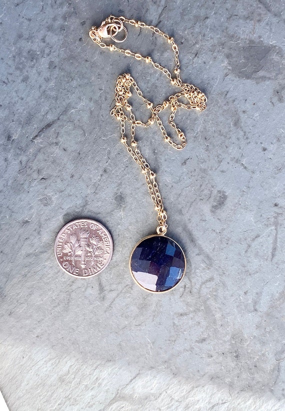 Etsy sapphire shop necklace