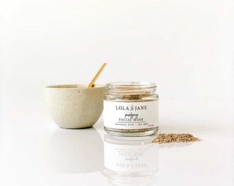 Mascarilla facial de arcilla Rhassoul: Árbol de té, limpieza profunda de poros