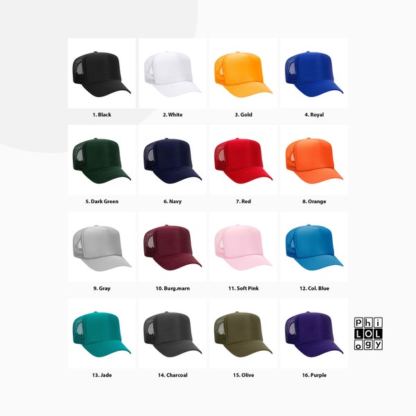 Trucker Hat, Foam Trucker Hat, Custom Embroidery, Custom Hat,  Otto cap,  Personalized Hat, Mesh Trucker Hat, Logo Hat
