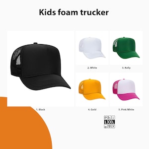 Youth Trucker Hats , OTTO,  Kids hats, Foam Trucker Hat, Custom Embroidery, Custom Hat,  Otto cap,  Personalized Hat, Mesh Trucker Hat,