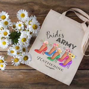 Bridesmaid Tote Bag, Custom Tote Bag, Bridal Party Totes, tote bag personnalisable Bridesmaid Gift, Personalized Bridesmaid Tote,  Wedding