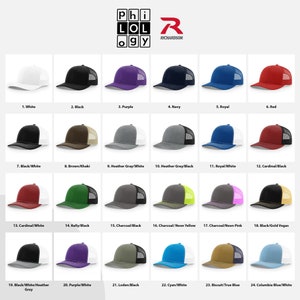 Custom Trucker Hat,  Custom Hat,  Richardson 112,  Personalized,  Trucker Hat, Custom Embroidery  Mesh Trucker Hat, Logo hat