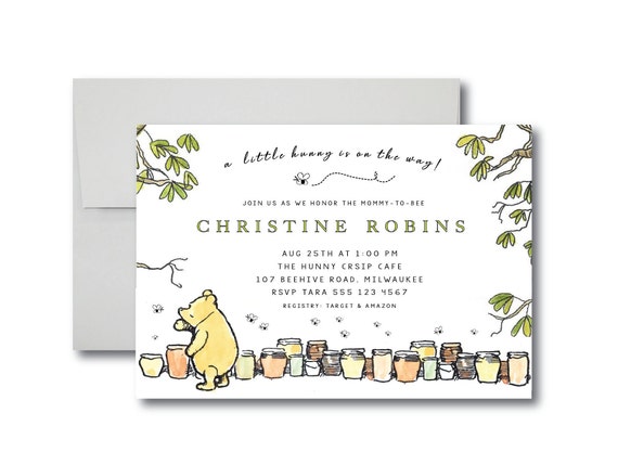 winnie the pooh baby shower invitations amazon