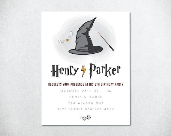 Wizard Birthday Invitation, Wizard Birthday Invite, Editable Wizard invite, Magic Birthday Invite, Witch Birthday Invite, Wizard Theme Party