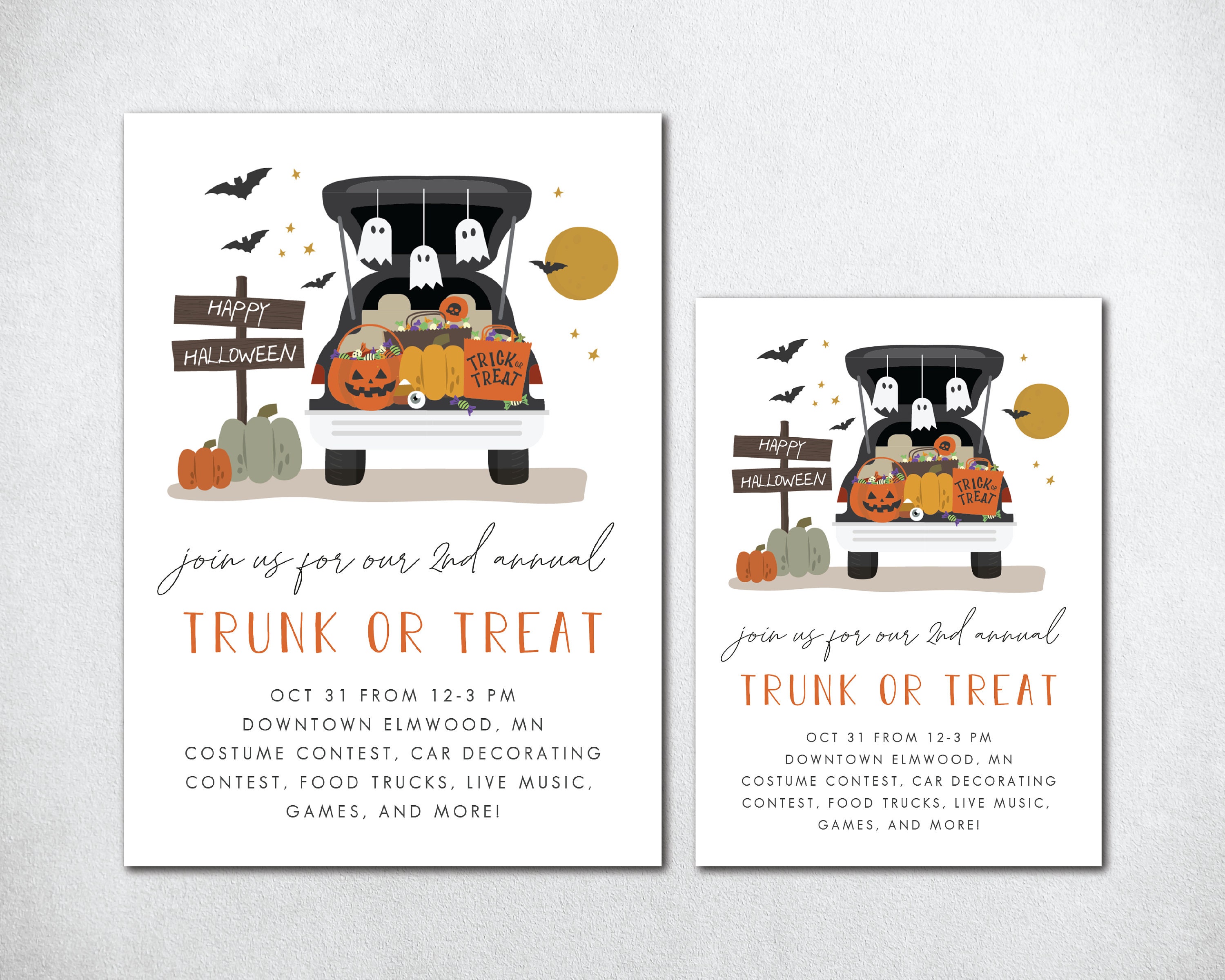 Trunk or Treat Invite Trunk or Treat Flyer Editable Trunk or Etsy