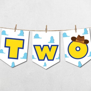 Two Infinity and Beyond Banner, Two Infinity Birthday Banner, Printable Two Infinity Banner, Two Infinity Birthday Printable, Woody Banner