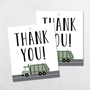Trash Bash Favor Tags, Garbage Truck Favor Tags, Trash Truck Gift Tags, Garbage Truck Gift Tags, Trash Favor Tags, Trash Truck Favor Tags