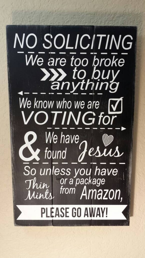 no soliciting sign no solicitation sign pallet wood sign no etsy
