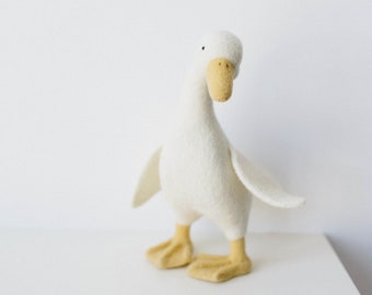 Needle felted goose sculpture, cute home decor