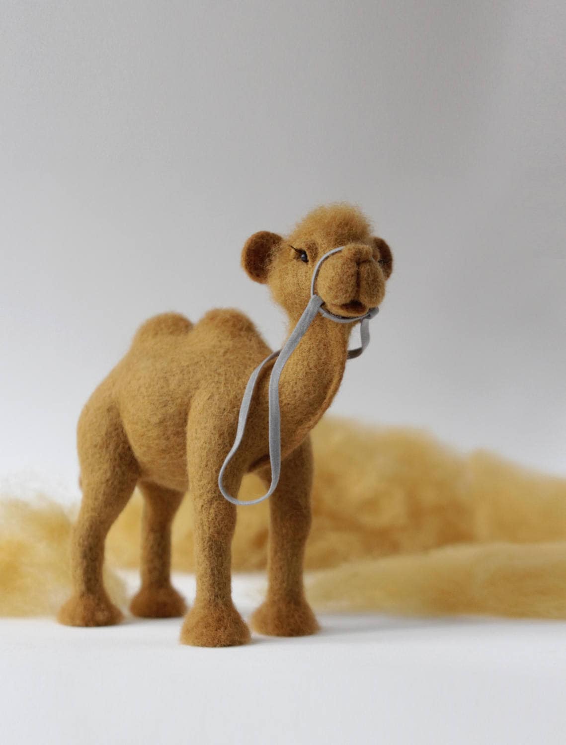 Needle felted camel art doll animal collectible figurine Etsy