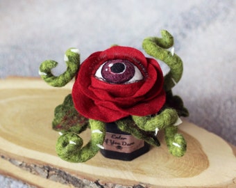 Needle felted plant, spooky gift, monster plant, curiosities plant, witch garden