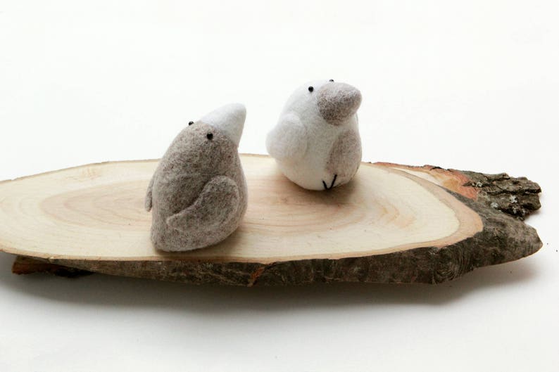 Needle felted crows, funny birds, gift for a friend, Valentines gift, wool figurine, art doll animals, felt miniature, waldorf crows toys image 4