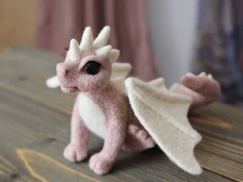 Needle Felted Dragon Kids Shelf Decor Felt Dragon Sculpture Etsy
